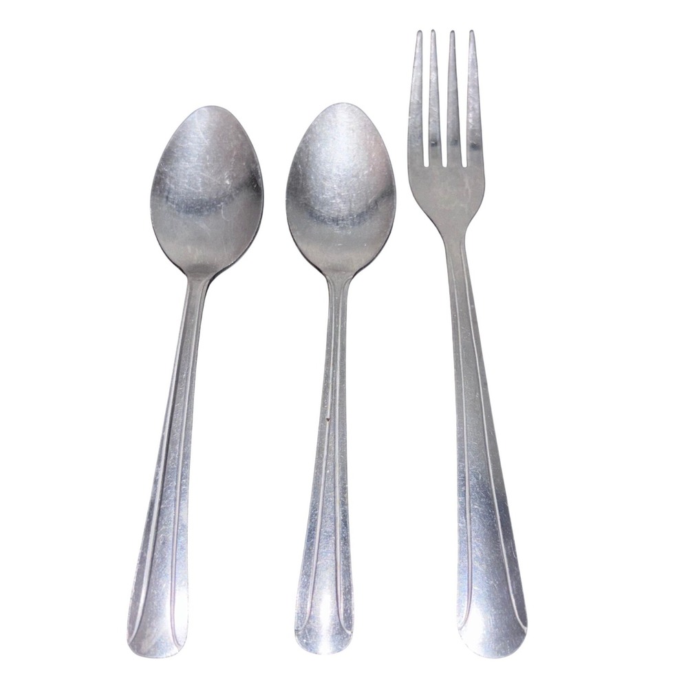 DELCO Flatware Set | 2 Spoons 1 Fork | Silverware Utensils‎ | Replacement Pieces